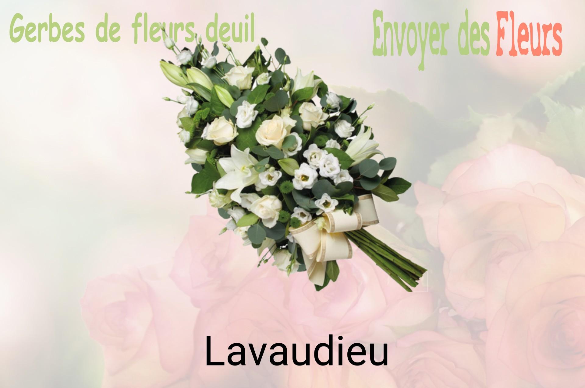 Gerbe de fleurs de deuil livrée à Lavaudieu